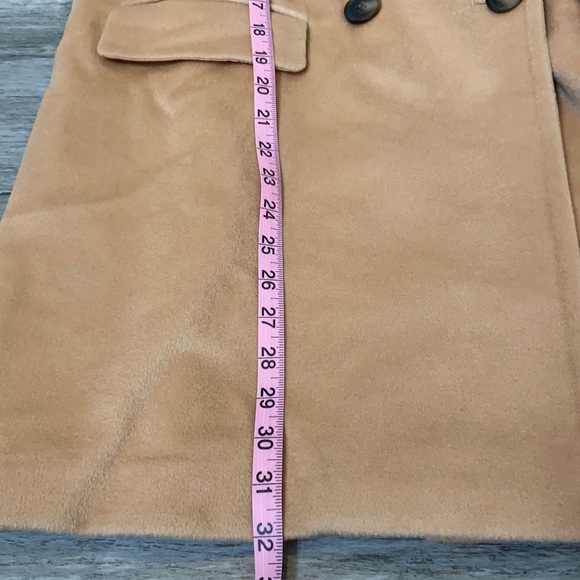 Halogen Atlantic-Pacific Double Breasted Wool Coat Camel Tan Classic Warm - Picture 15 of 17